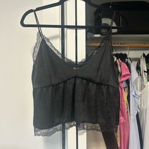 Black camisole with lacing from Wilfred